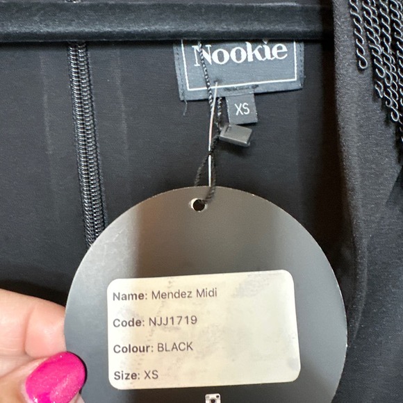 Nookie Mendez Midi Dress in Black Size XS NWT Revolve Dress - Picture 4 of 11